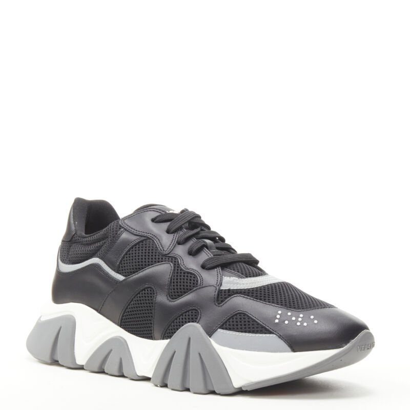 Versace Black Mesh Sneakers - Back view