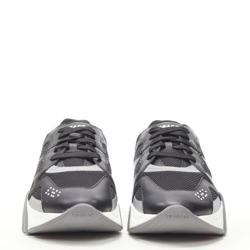 Versace Black Mesh Sneakers - Image 6