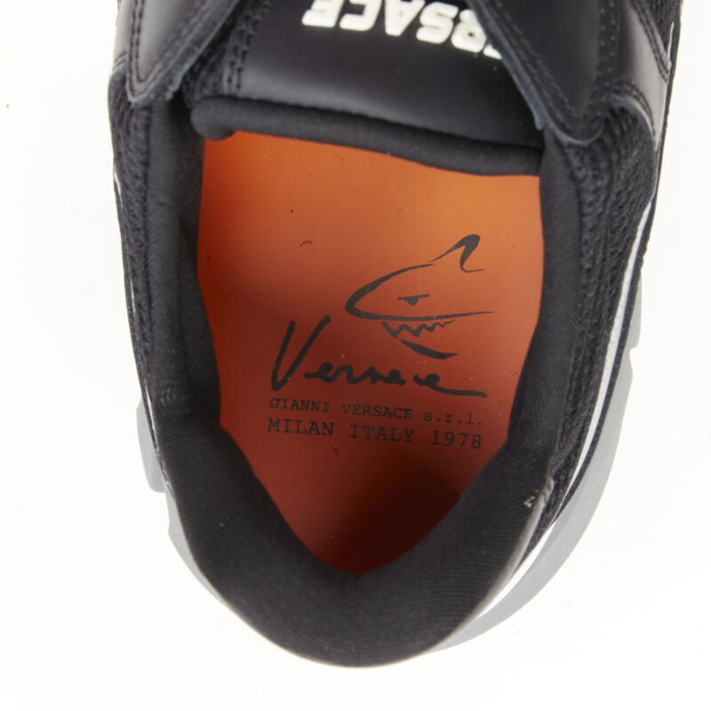 Versace Black Mesh Sneakers - Image 12