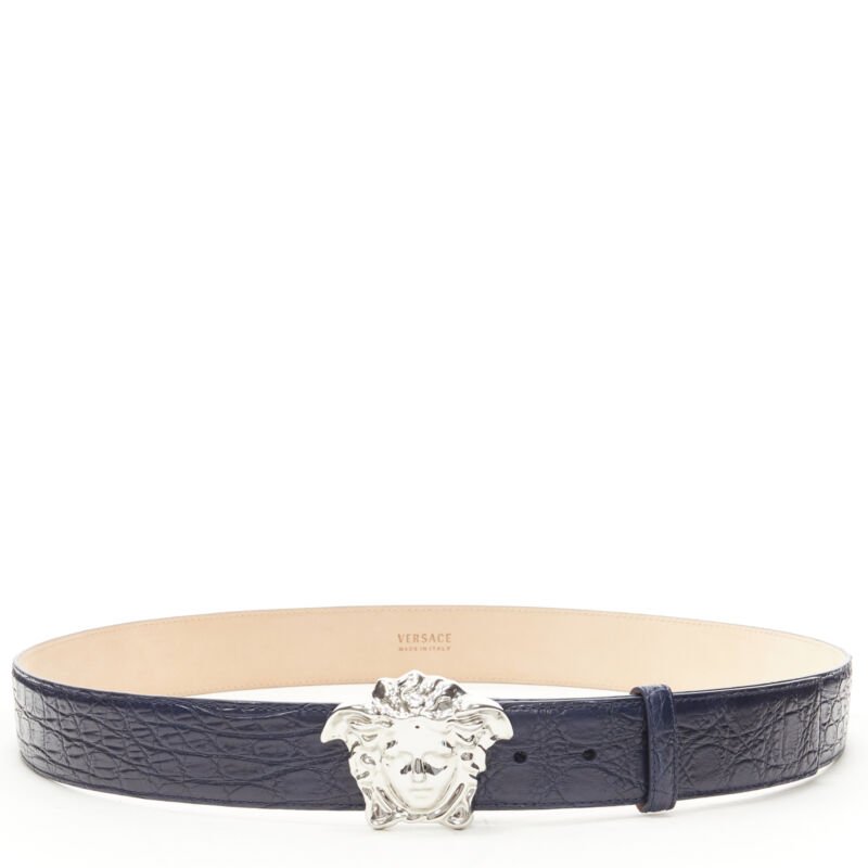 Versace Medusa silver buckle belt - Back view