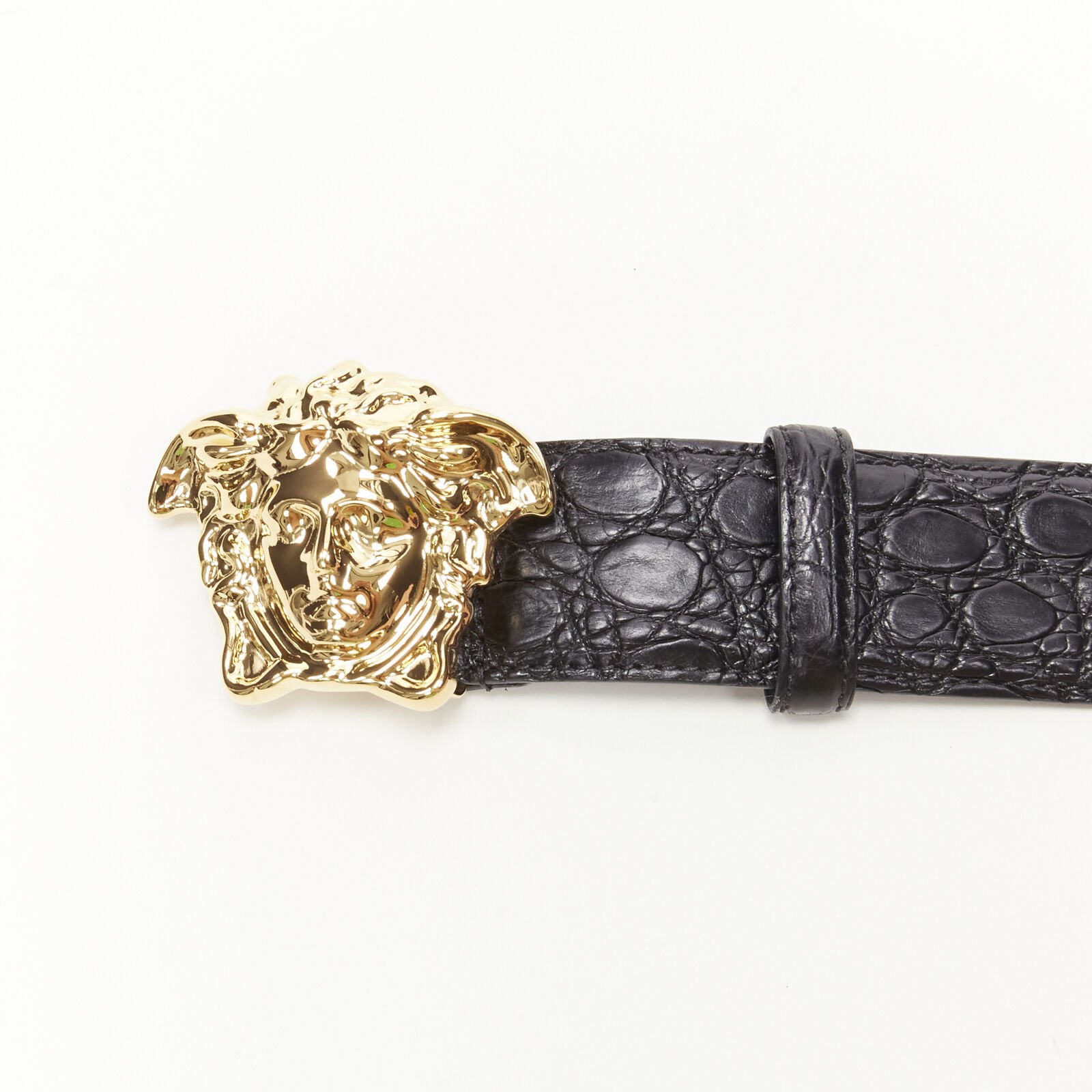 Versace Medusa gold buckle belt - 4