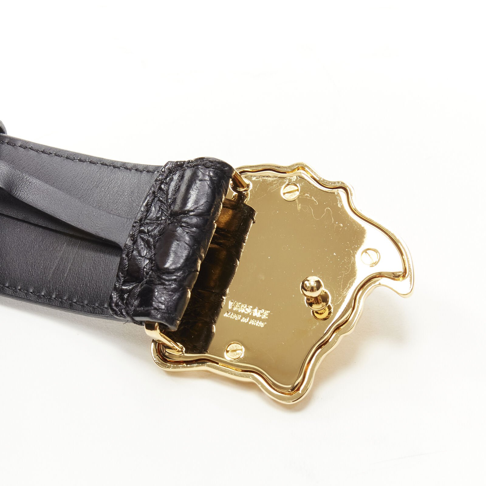 Versace Medusa gold buckle belt - Detail 1
