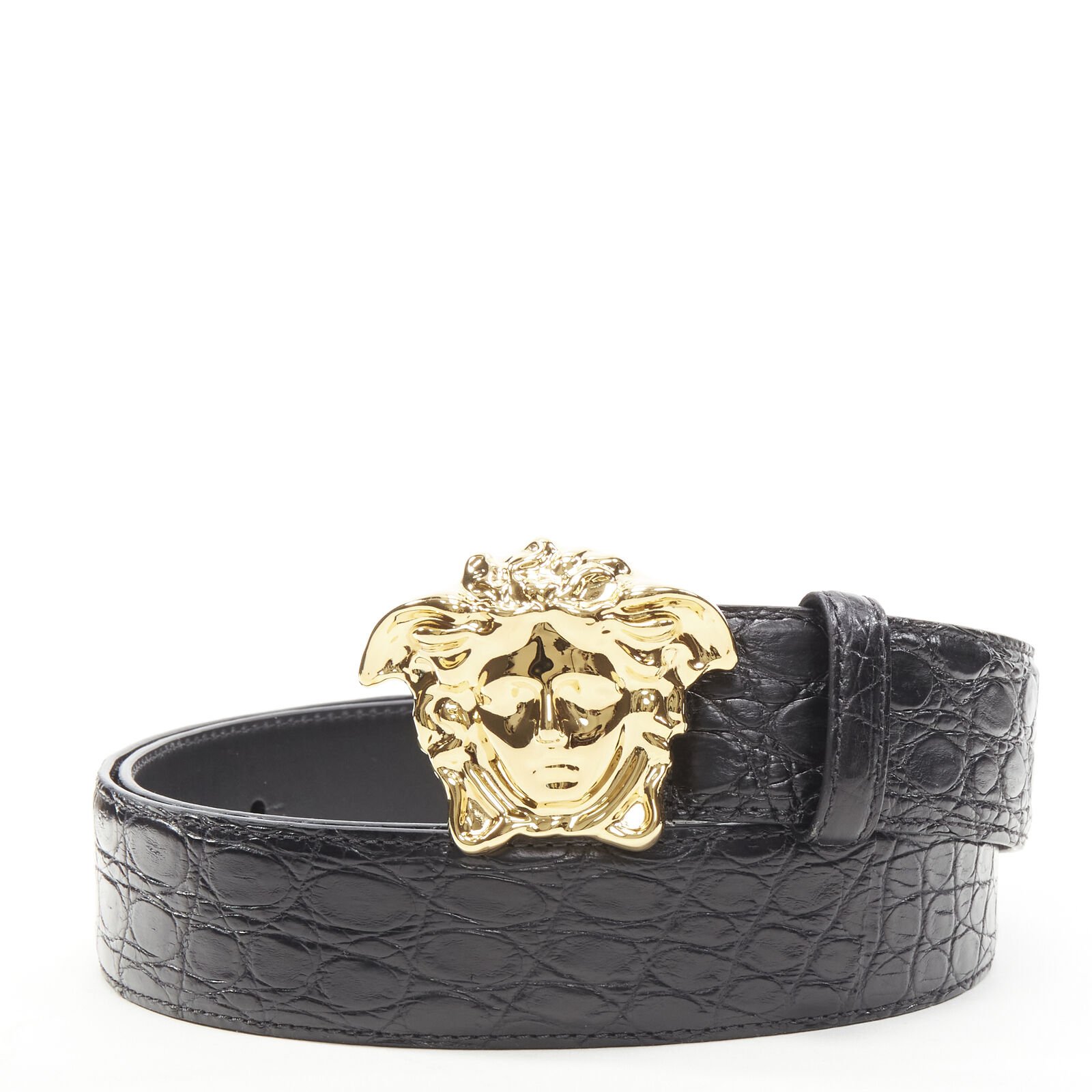 Versace Medusa gold buckle belt - Back view