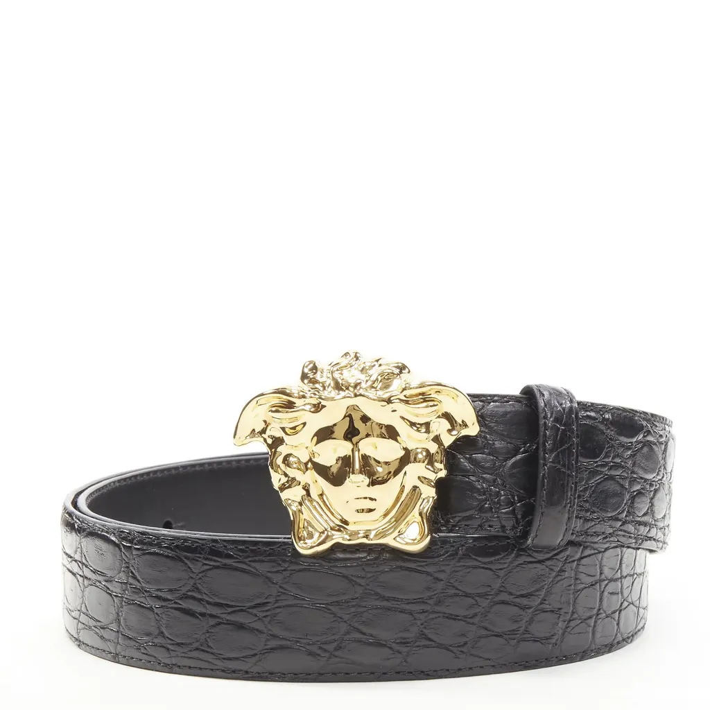 Versace DCU4140 DFCG D41OH Black Leather Never worn, with tag - Back View