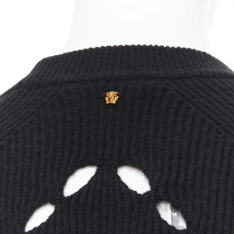 Versace Medusa Wool Sweater Black Wool Never worn, with tag - Back View