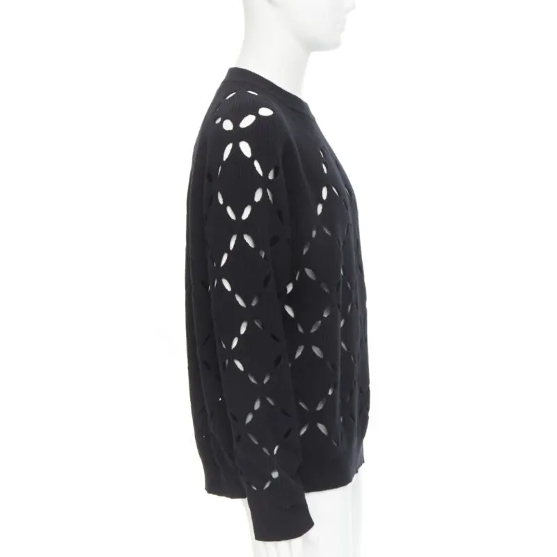 Versace Medusa Wool Sweater Black Wool Never worn, with tag - Model View