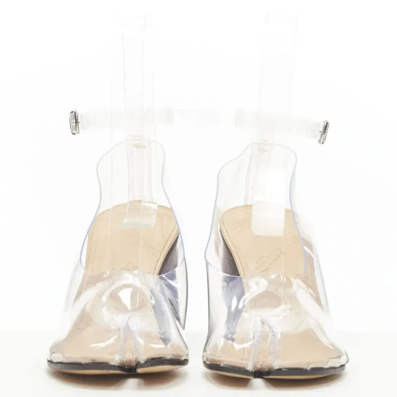 Maison Martin Margiela Tabi Cone Heels Black Plastic Never worn - Inside View