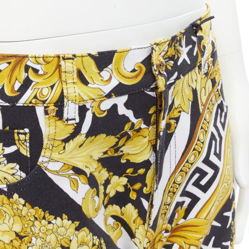 Versace Gold Medusa Stud Jeans - Detail 2