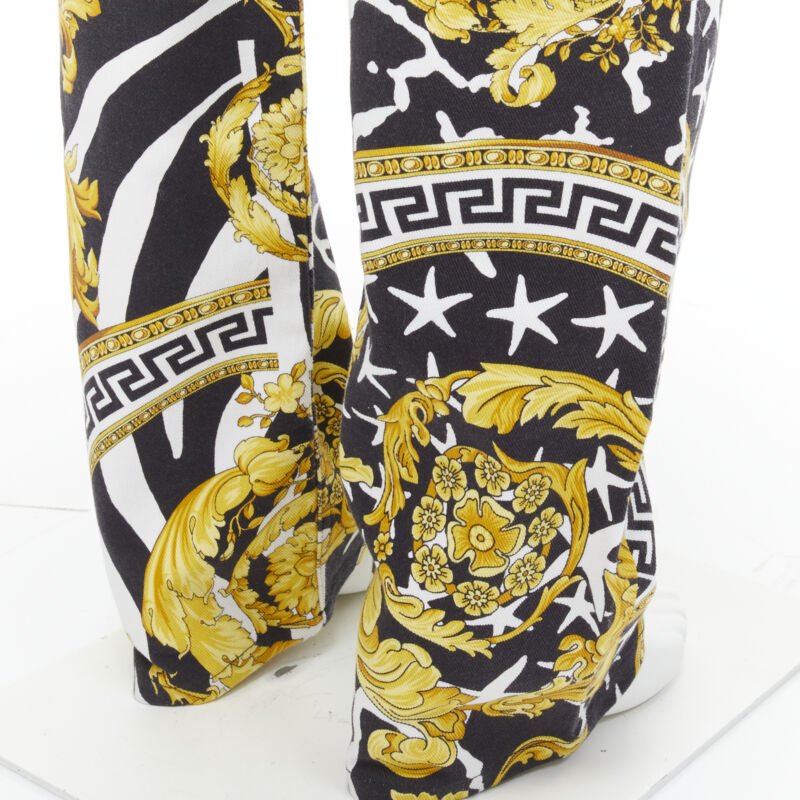 Versace Gold Medusa Stud Jeans - Image 10