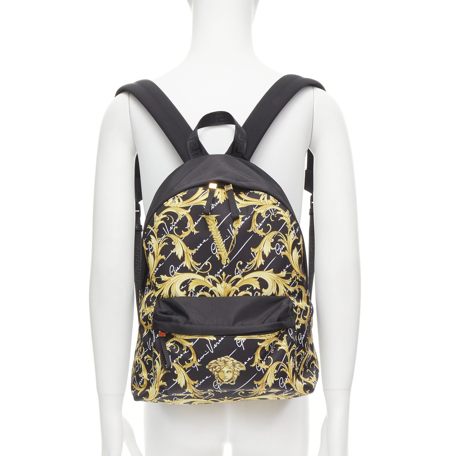 Versace Virtus Nylon Backpack - Back view