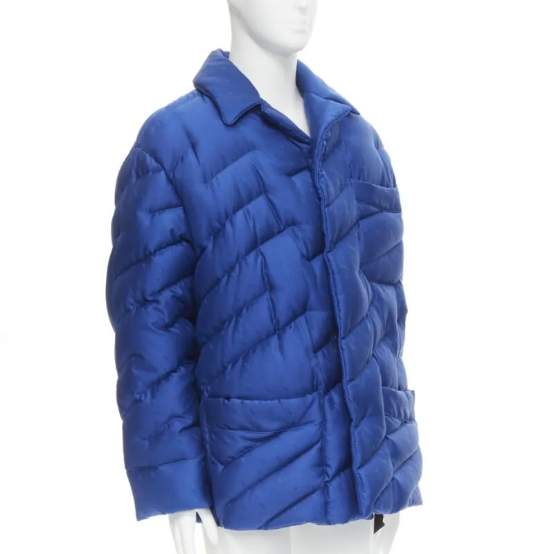 Fendi Blue Logo Puffer Blue Polyester Never worn, with tag - Inside View