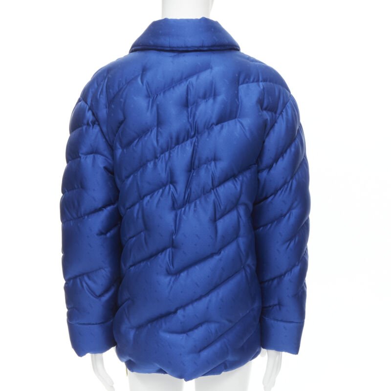 Fendi Blue Logo Puffer - Side view