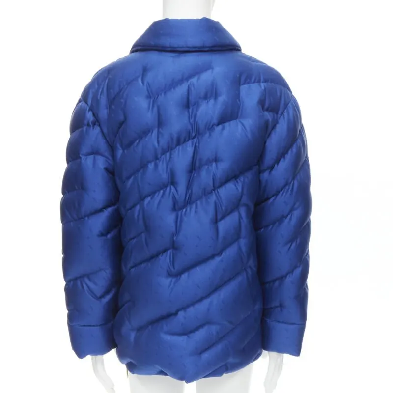 Fendi Blue Logo Puffer Blue Polyester Never worn, with tag - Box View