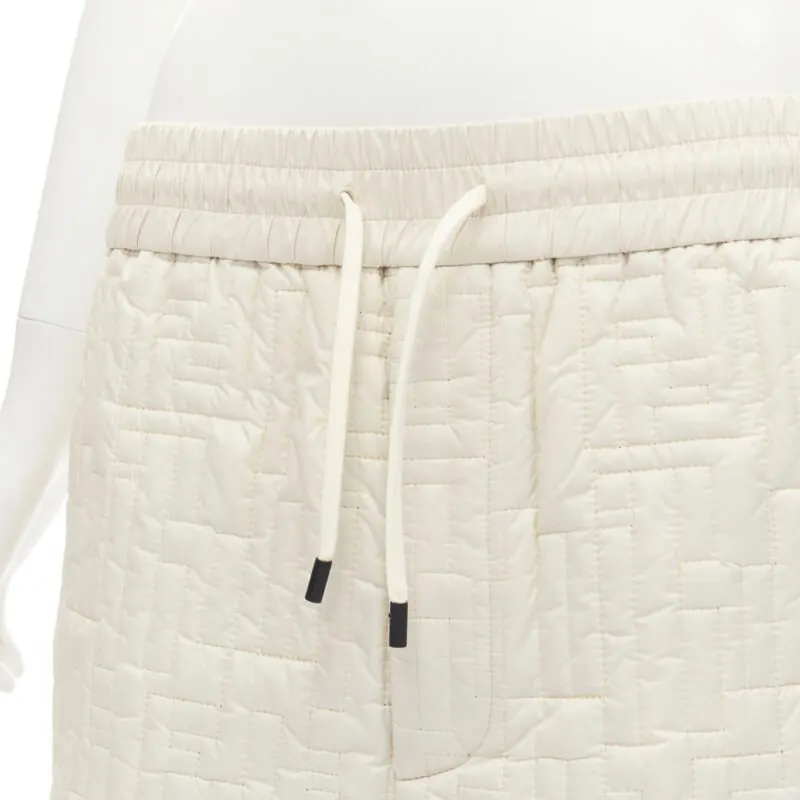 Fendi Zucca Padded Shorts Beige Never worn, with tag - Back View