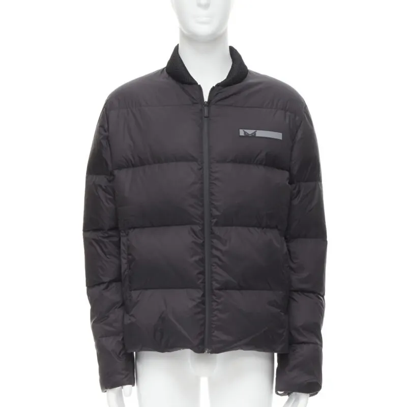 Fendi Black Monster Puffer Black Polyamide Never worn, with tag - Back View
