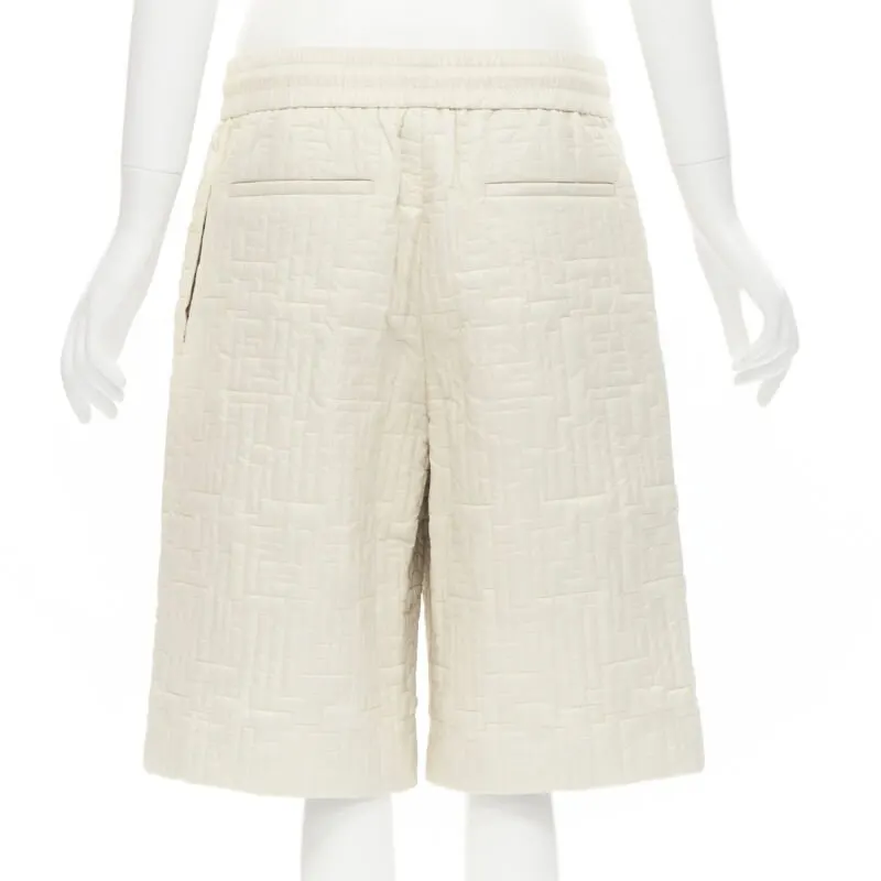 Fendi Zucca Nylon Shorts Beige Never worn, with tag - Box View