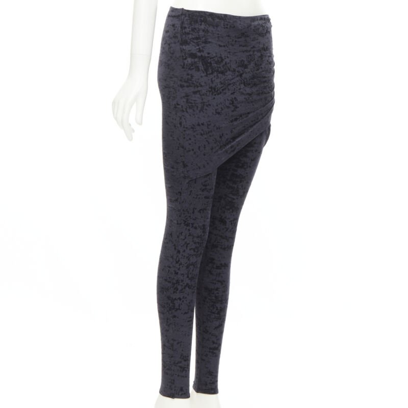 Balenciaga Velvet Draped Leggings