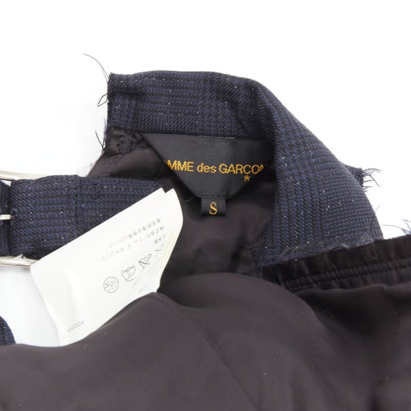 Comme Des Garcons Navy Deconstructed Jacket - Image 13