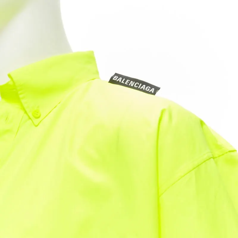 Balenciaga Shoulder Tab Shirt Yellow Cotton Never worn, with tag - Back View