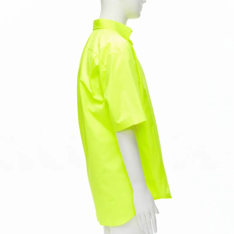 Balenciaga Shoulder Tab Shirt Yellow Cotton Never worn, with tag - Model View