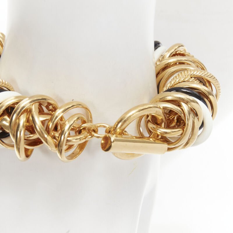 Balenciaga Linked Gold Bracelet - Back view