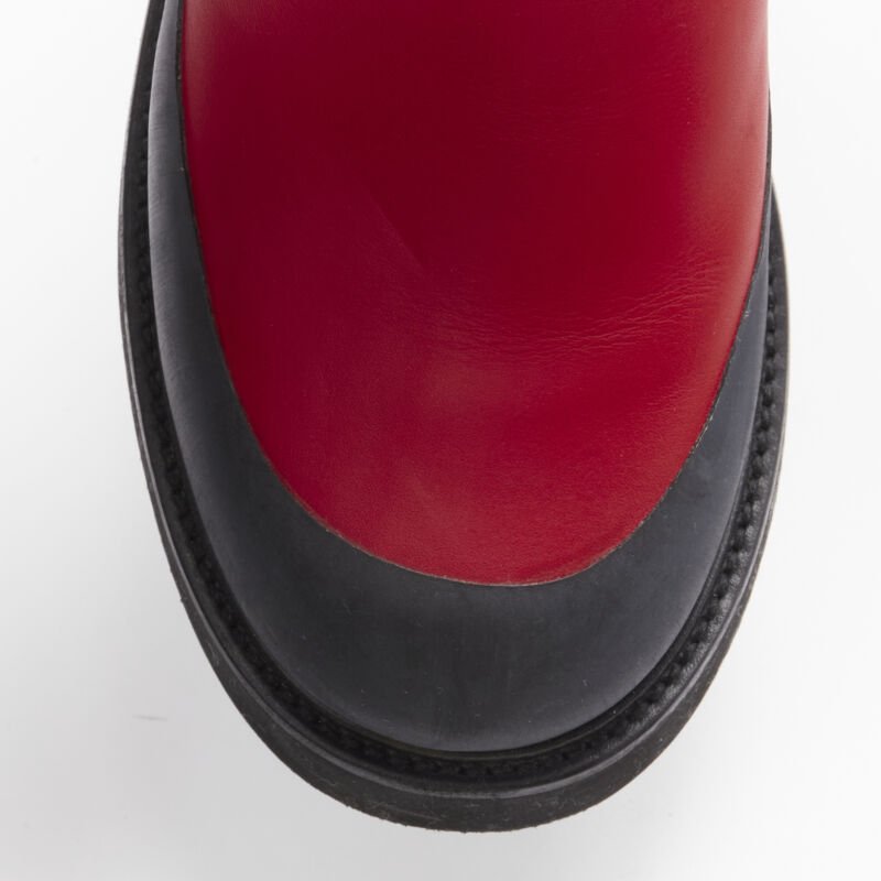 Celine Slogan Combat Leather Boots - Detail 1