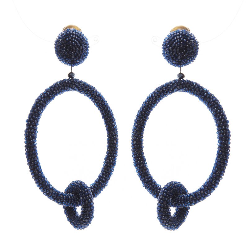 Oscar De La Renta Double Ball Earrings - Back view