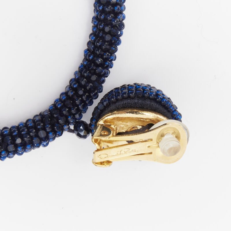 Oscar De La Renta Double Ball Earrings - Side view