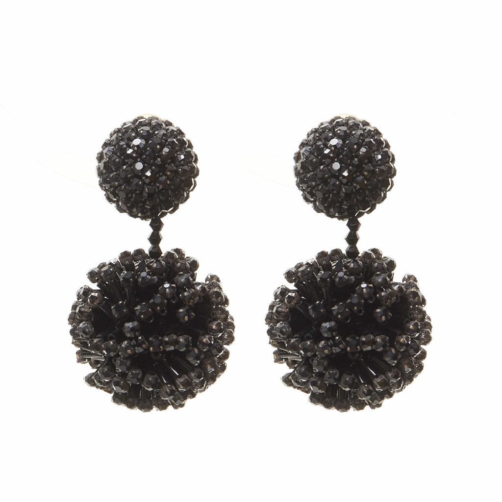 Oscar De La Renta Orange Tassel Earrings - Back view