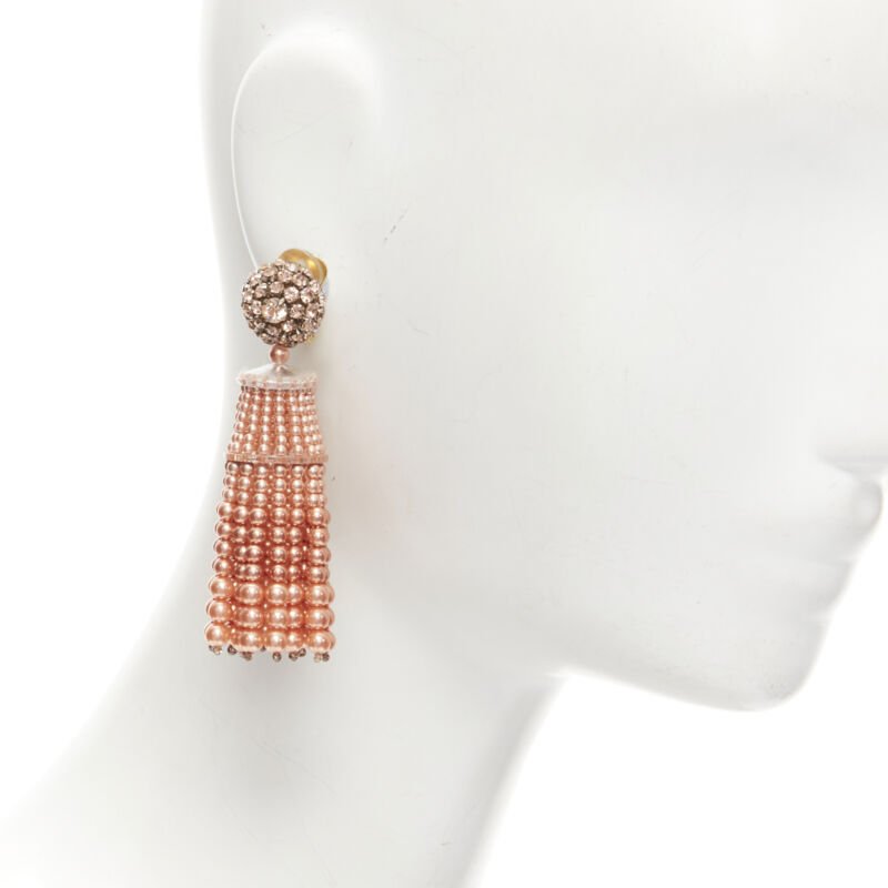 Oscar De La Renta Triangle Tassel Earring