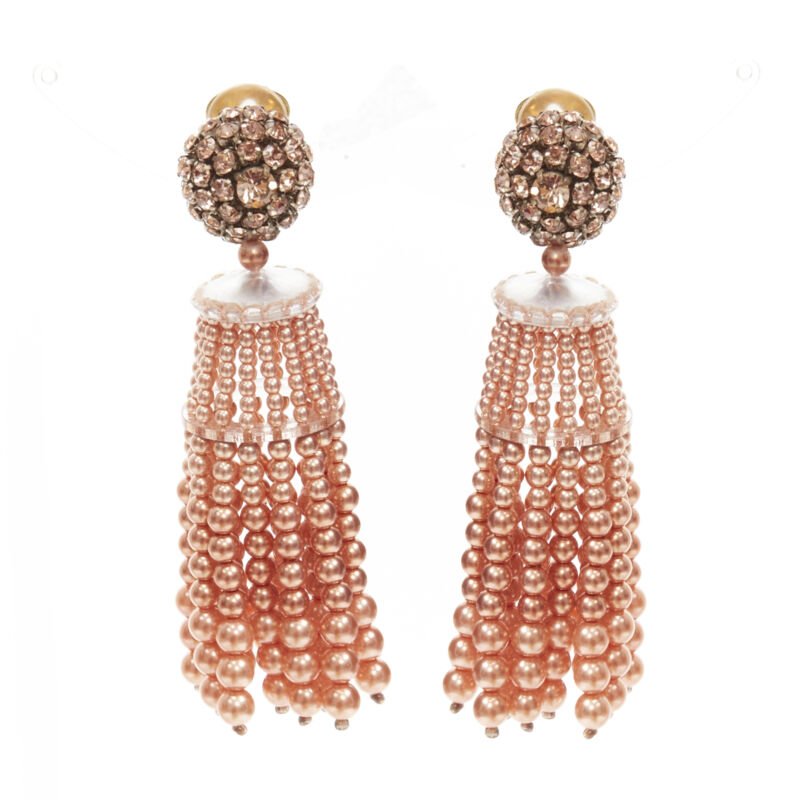 Oscar De La Renta Triangle Tassel Earring - Back view