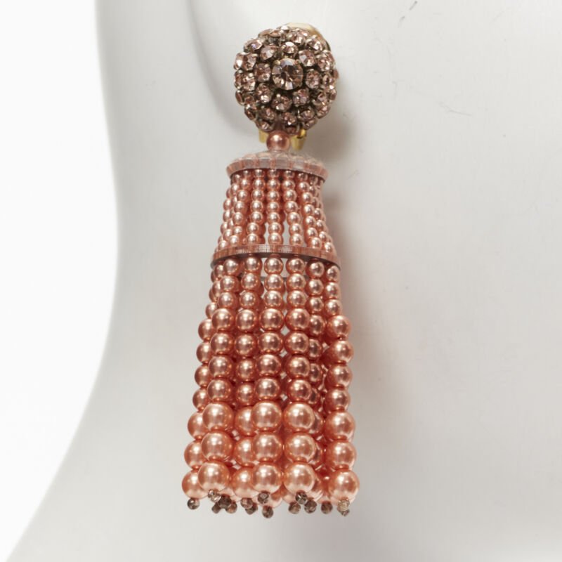 Oscar De La Renta Triangle Tassel Earring - Side view