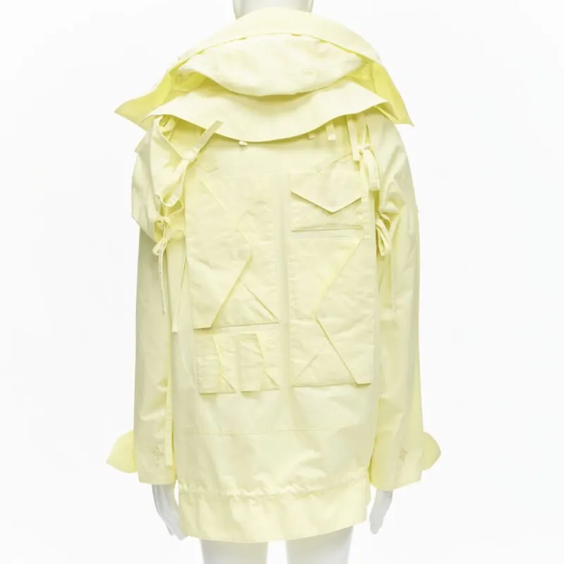 Louis Vuitton Yellow Tie Parka Yellow Cotton Never worn - Back View