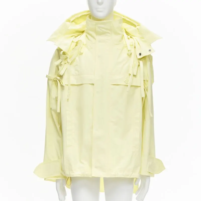 Louis Vuitton Yellow Tie Parka Yellow Cotton Never worn - Inside View