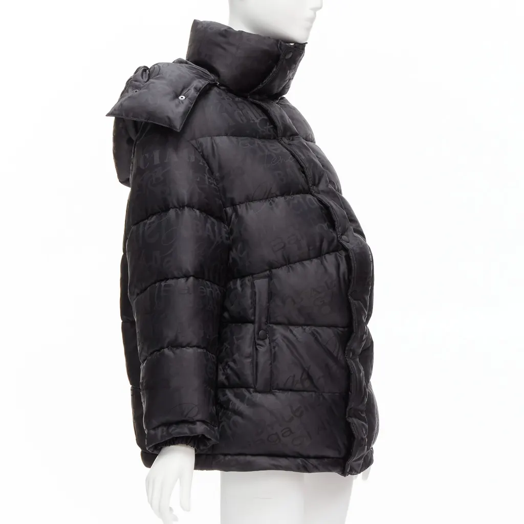 Balenciaga Black Swing Puffer Black Polyester Never worn, with tag - Inside View