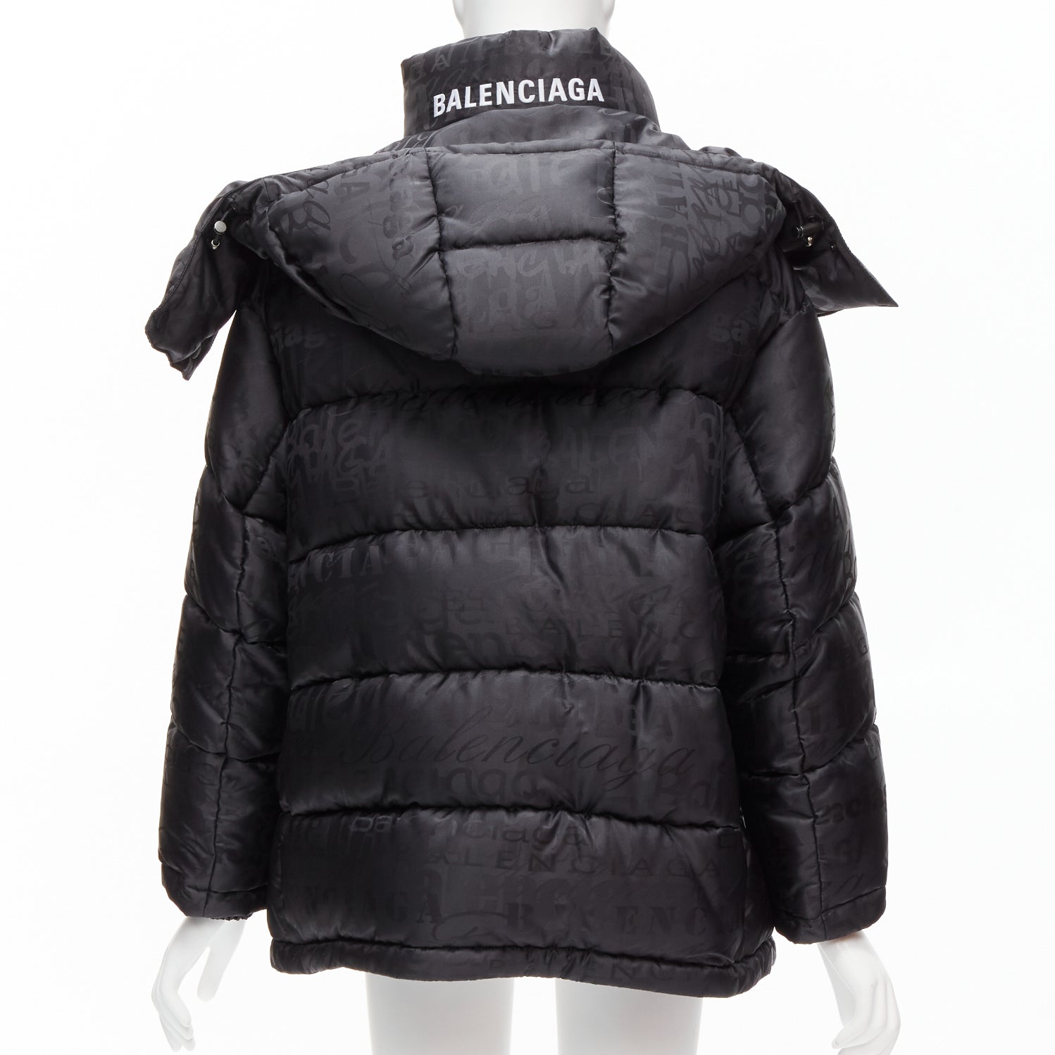 Balenciaga Black Swing Puffer - Side view