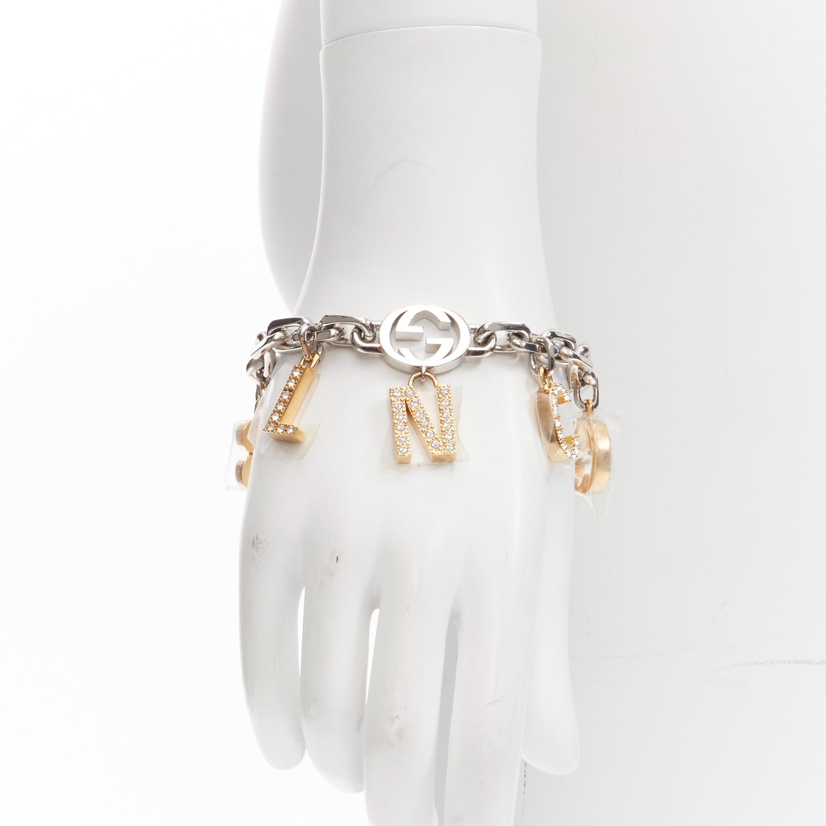 Gucci Gold Silver Charms Bracelet