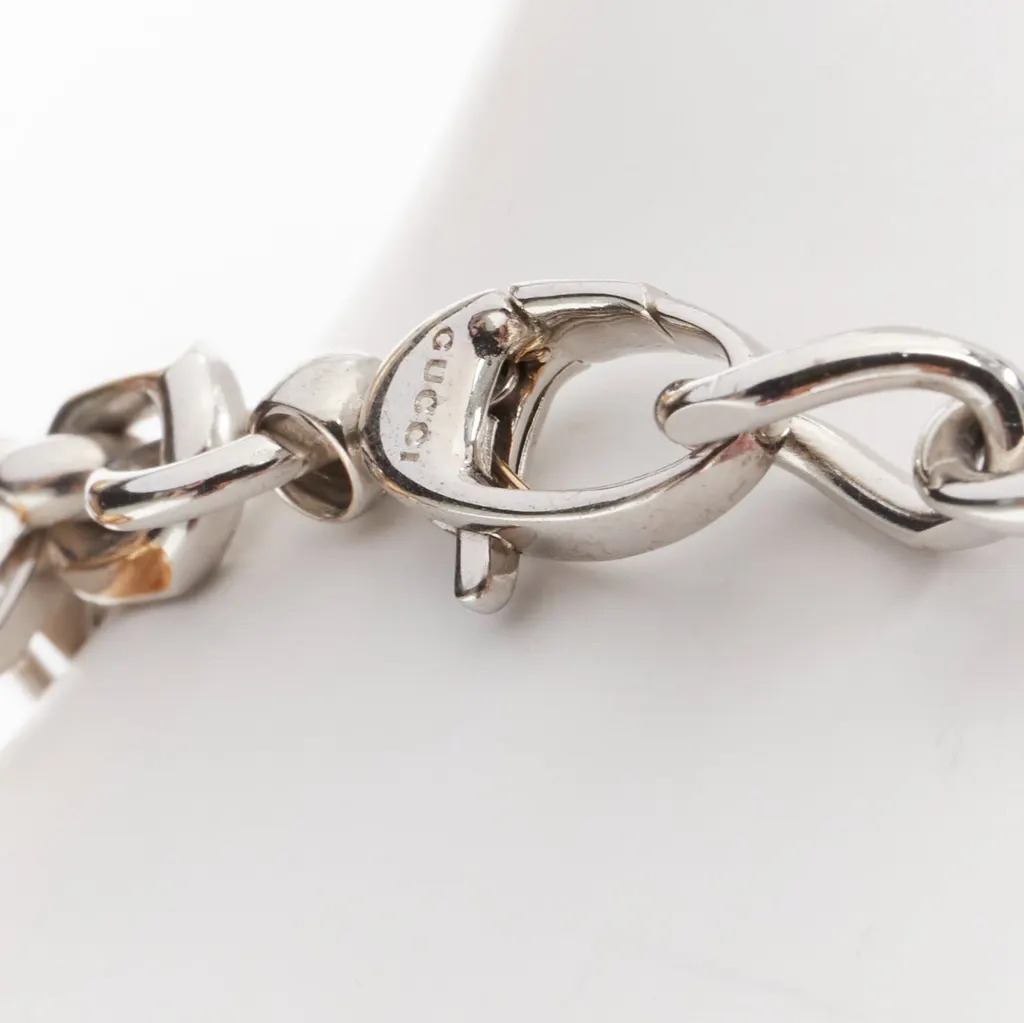 Gucci Gold Silver Charms Bracelet Silver Metal Never worn - Model View
