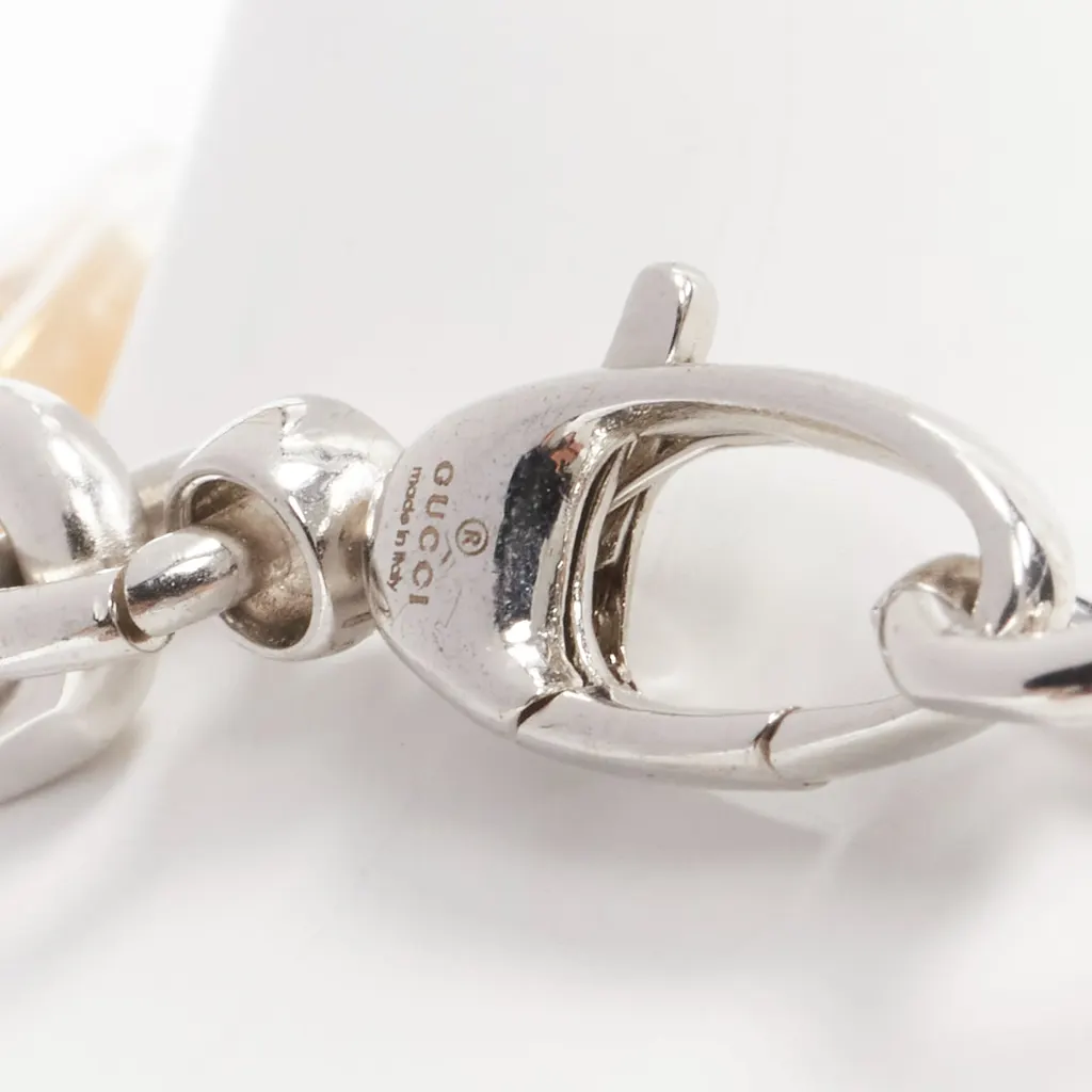 Gucci Gold Silver Charms Bracelet Silver Metal Never worn - Box View
