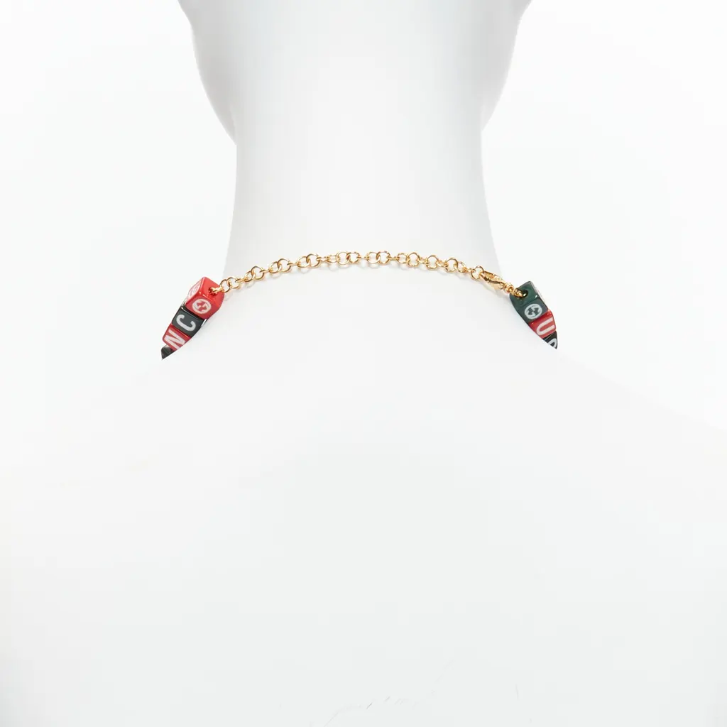Gucci Hacker Cube Necklace Red Plastic Never worn, with tag - Box View