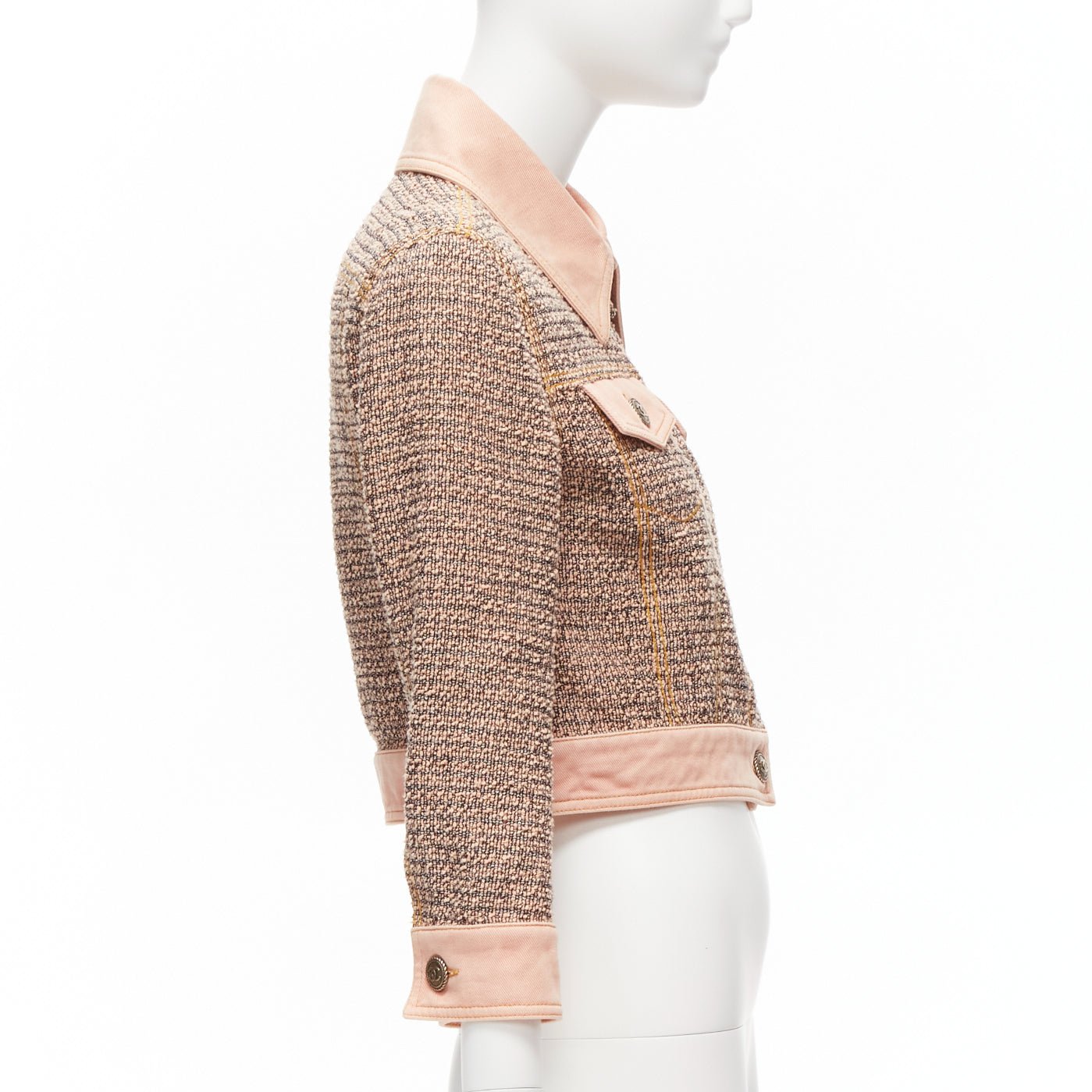 Chanel Pink Tweed Jacket - Side view