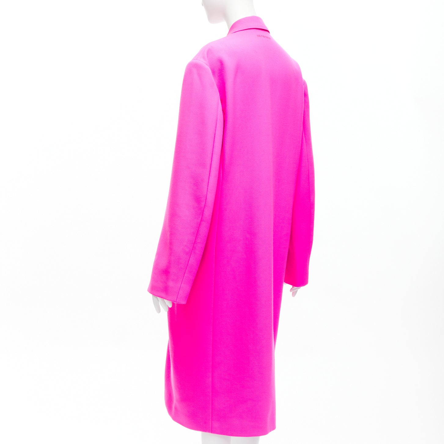 Balenciaga Pink Wool Long Coat - Detail 2