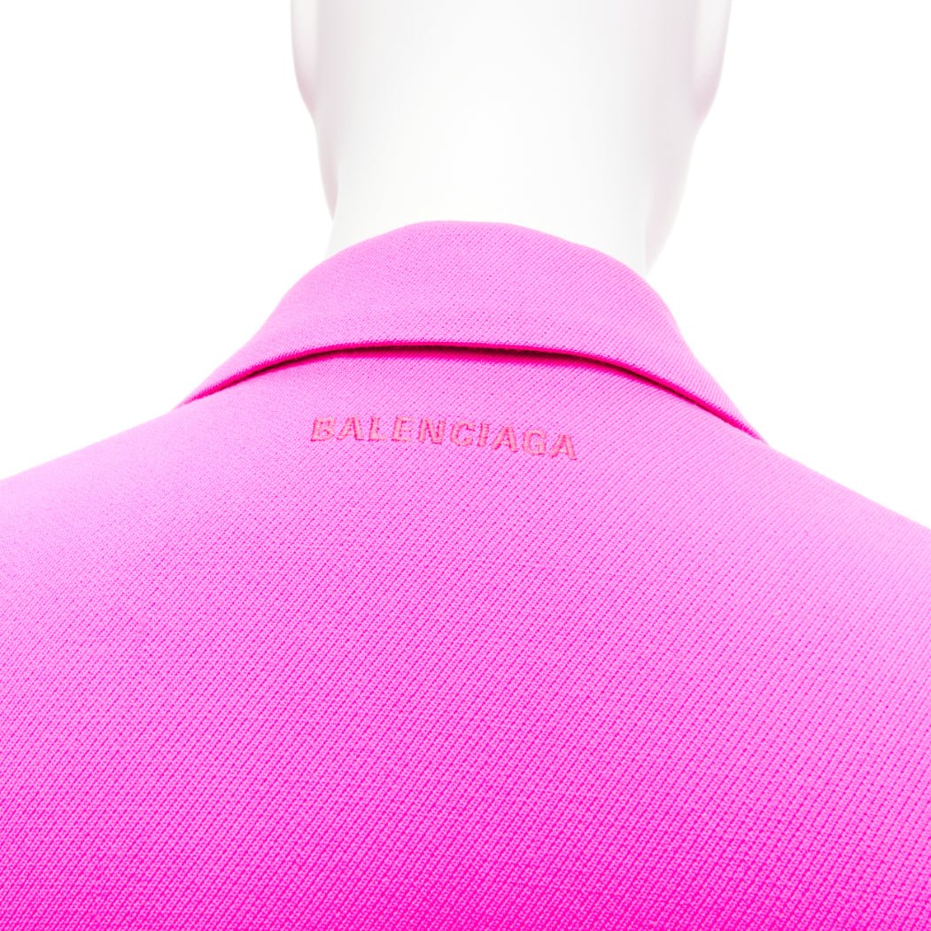 Balenciaga Pink Wool Long Coat - Image 10