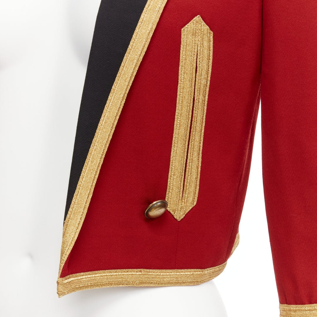 Saint Laurent Red Military Officer Jacket - Detail 2