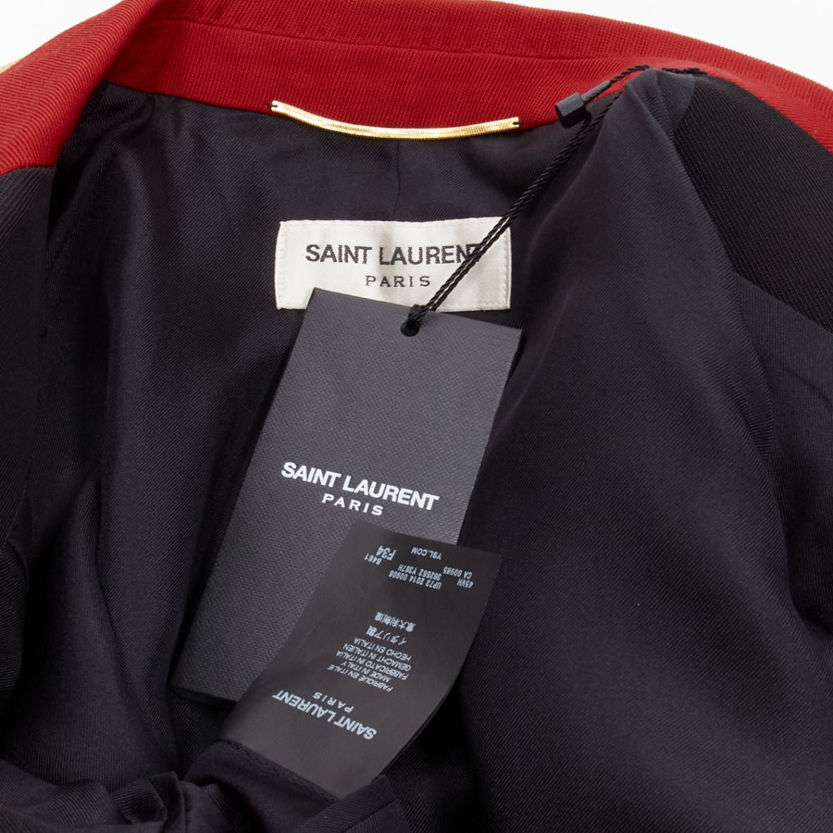 Saint Laurent Red Military Officer Jacket - Image 11