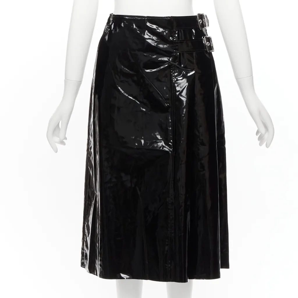 Gucci Punk Kilt Skirt Black Cotton Very good - Front View