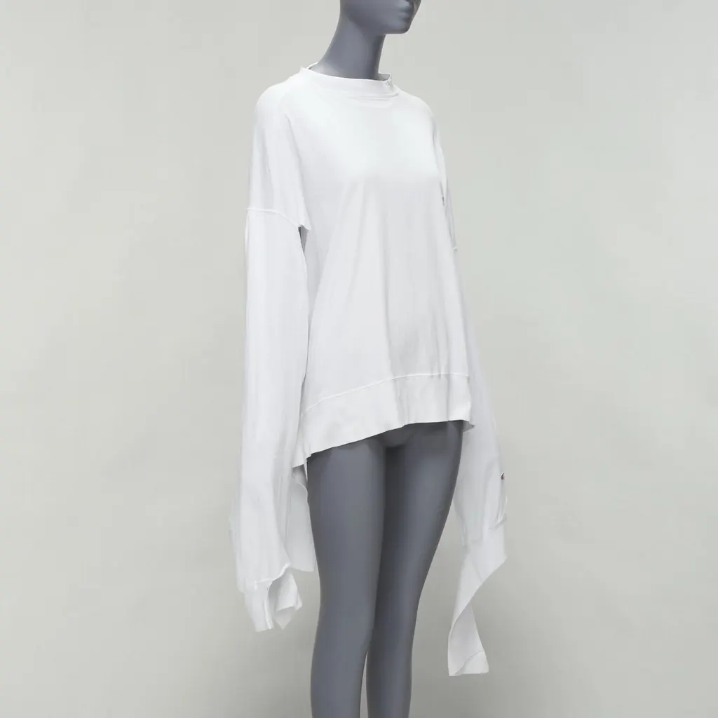 Vetements Logo Tape Sweatshirt White Cotton Good - Inside View