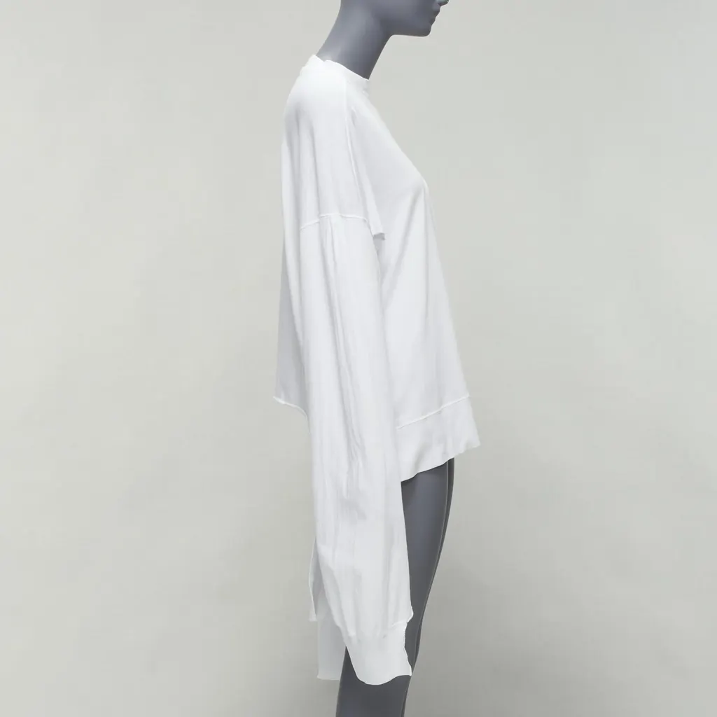 Vetements Logo Tape Sweatshirt White Cotton Good - Model View
