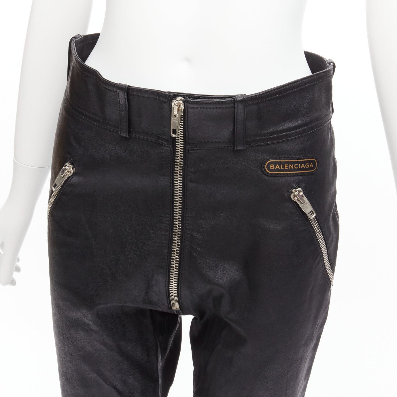 Balenciaga Moto Leather Pants - Back view