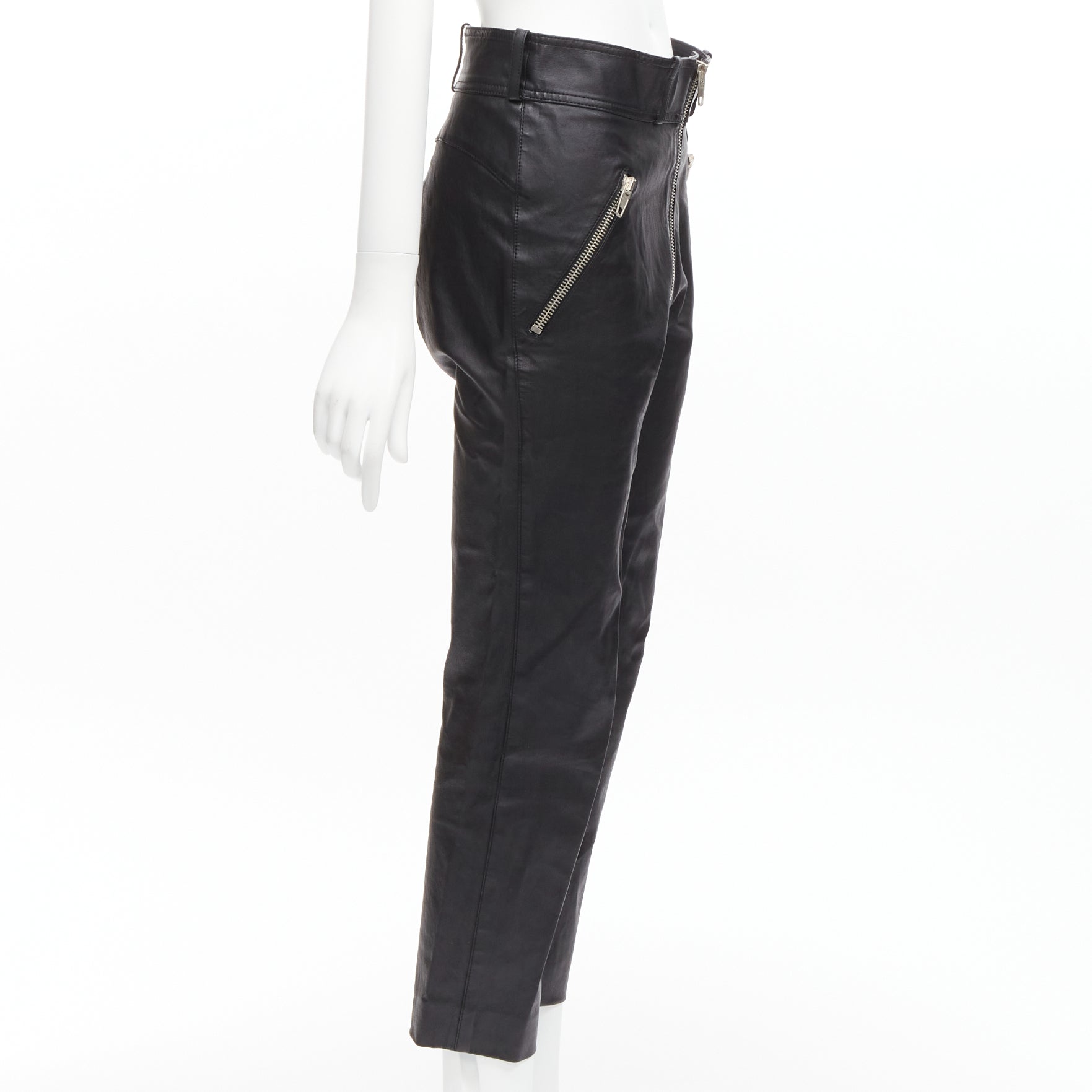 Balenciaga Moto Leather Pants - 4